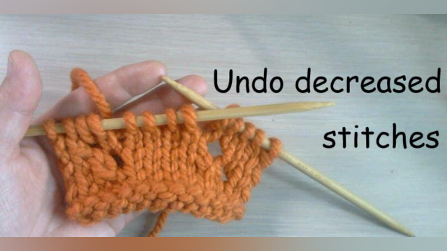 How to Undo Decreased Stitches (k2tog, ssk, k2tog tbl, skp) - Knitting Video